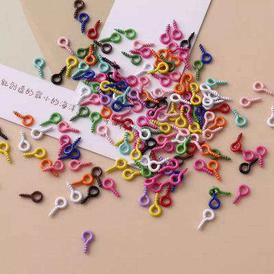 Color-Plated Screw Eye Pins